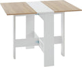 Table pliante pour studio de 104 cm dépliée dans un petit appartement