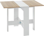 Table pliante pour studio de 104 cm dépliée dans un petit appartement