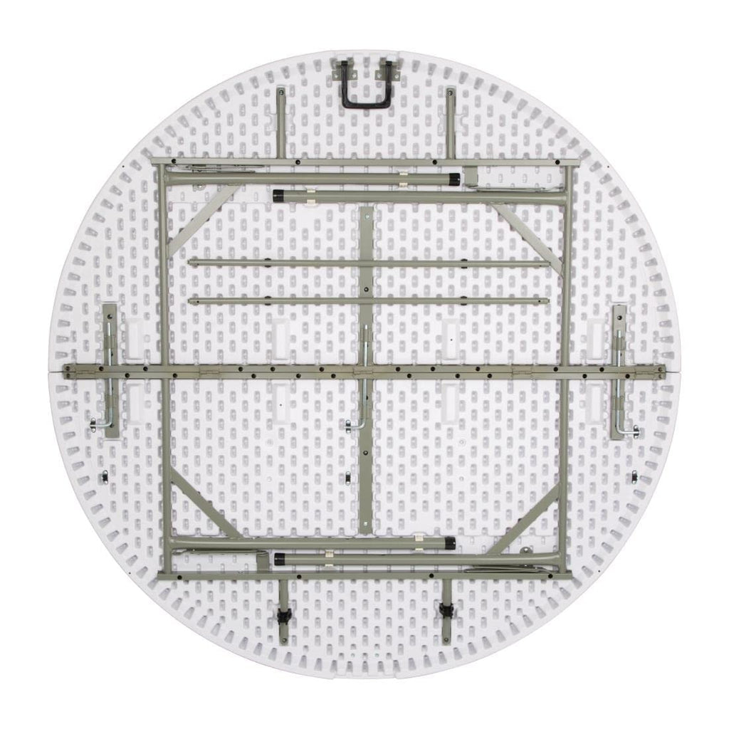 Table pliante traiteur ronde de 150 cm dressée pour un banquet - photo 2