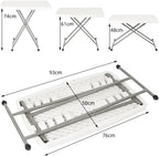 Table PVC pliante avec plateau HDPE réglable sur trois hauteurs - photo 3