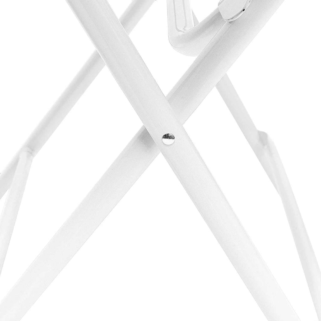 Table ronde blanche pliante de 80 cm de diamètre à hauteur de repas - photo 2