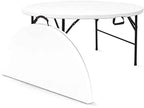 Table ronde pliante de 180 cm avec structure en acier peint noir dressée pour un banquet - photo 3