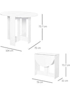 Table de salle à manger pliante à trois positions dépliée dans un séjour - photo 3