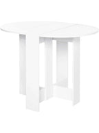 Table de salle à manger pliante à trois positions dépliée dans un séjour